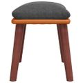 vidaXL Podnožka tmavosivá 45x29,5x35 cm látka a umelá koža