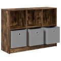 vidaXL Servírovacia skriňa Dymová dub 88,5 x 27,5 x 63,5 cm