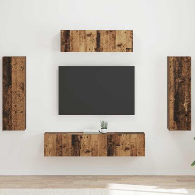 vidaXL TV skrinka 5 pcs Staré drevo
