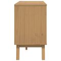 vidaXL Komoda OLDEN, bielo hnedá 114x43x73,5 cm, borovicový masív