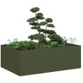 VidaXL kvetináč Olive Green 120x80x40 cm Oceľ