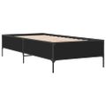 vidaXL Posteľný rám čierny 90x200 cm kompozitné drevo a kov