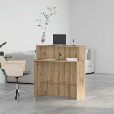 vidaXL Recepčný stôl dub artisan 100x50x103,5 cm kompozitné drevo