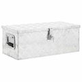 vidaXL Úložný box strieborný 70x31x27 cm hliník