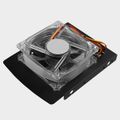 AXAGON RHD-P25, hliníkový rámeček pre 2x 2.5" HDD/SSD do 3.5" pozície alebo PCI záslepky Rámeček, interný, kovový, pre 2x 2,5" disk, do 3,5" alebo PCI pozície, možnosť inštalácie 80mm ventilátora, čierny