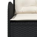 vidaXL 2-dielna záhradná sedacia súprava s podložkami čierna polyratan