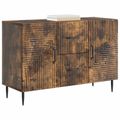 vidaXL Servírovacia skriňa so zásuvkou Dymový dub 89 x 34,5 x 60 cm