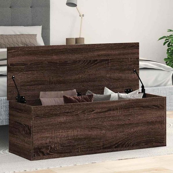 vidaXL Úložný box hnedý dub 90x35x35 cm kompozitné drevo
