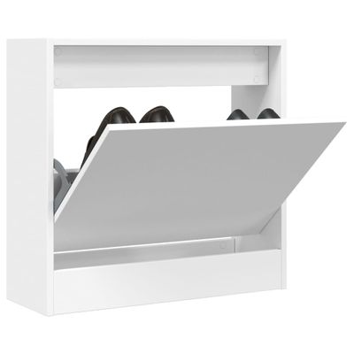 vidaXL Botník biely 60x21x57 cm kompozitné drevo