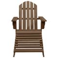 vidaXL Záhradná stolička Adirondack s otomanom a stolíkom jedľový masív hnedá