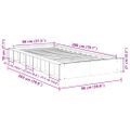 vidaXL Posteľný rám bez matraca 80x200 cm dub z masívneho dreva