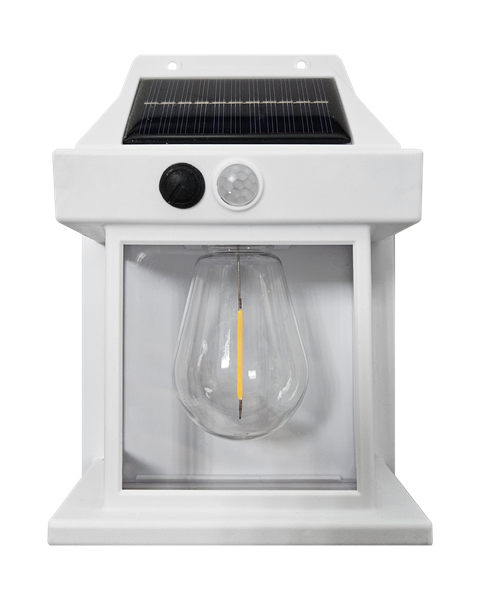 TR-63 LED Solárna nástenná lampa so senzorom pohybu - biela Trixline