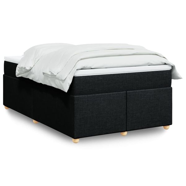 vidaXL Boxspring posteľ s matracom čierny 120x200 cm látka