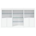 vidaXL Komoda s LED svetlami biela 181,5x37x100 cm