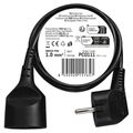Predlžovací kábel EMOS PC0111 / 1,5 m / 1 zásuvka / čierny / PVC / 1 mm2
