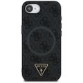 Guess HC MagSafe PU 4G Ring Triangle Logo case for iPhone 16e Black
