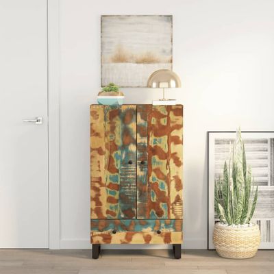vidaXL Komoda so zásuvkou 60x33x100 cm recyklovaný masív a železo