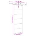 vidaXL Posuvné dvere s kovaním čierne 76x205 cm ESG sklo