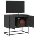 vidaXL TV skrinka čierna 68,5x39x60,5 cm oceľ