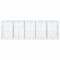 vidaXL Gabiónový kôš s krytom 500x100x150 cm pozinkované železo