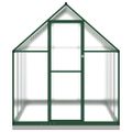 vidaXL Skleník so základovým rámom zelený 224x169x202 cm hliník