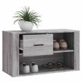 vidaXL Botník sivý dub sonoma 80x35x45 cm spracované drevo