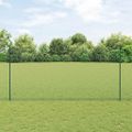 vidaXL Hexagonálny plot s stĺpom 50 x 1,5 m PVC potiahnutá oceľ Zelená