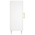 vidaXL Komoda biela 34,5x34x90 cm spracované drevo