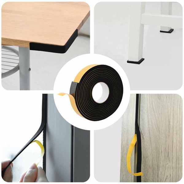 vidaXL Samolepiaca penová páska 20 pcs Čierna 30mm x 5m CR Pena