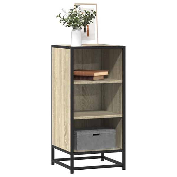 vidaXL Komoda dub sonoma 35,5x35x76 cm kompozitné drevo a kov