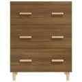 vidaXL Komoda hnedý dub 70x34x90 cm spracované drevo