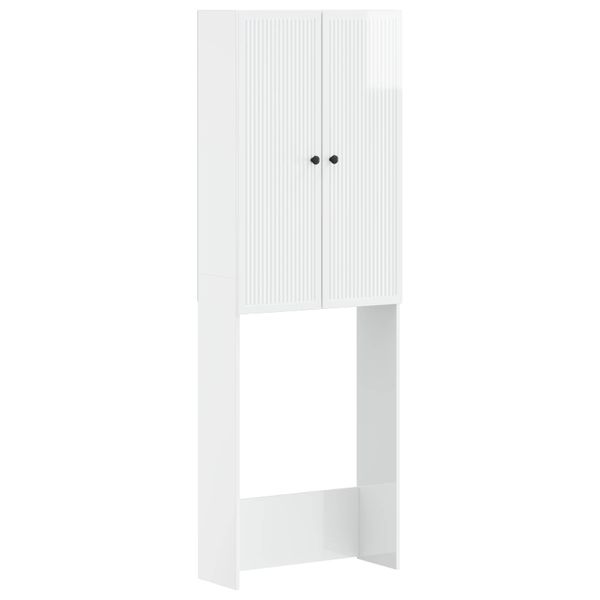 vidaXL Toaletná skriňa EDE Biela s vysokým leskom 66 x 25,5 x 190 cm