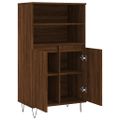 vidaXL Vysoká skrinka hnedý dub 60x36x110 cm spracované drevo