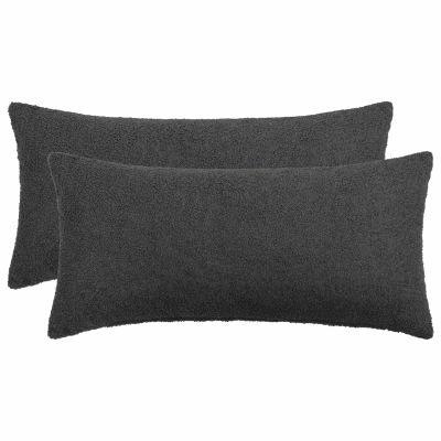 vidaXL Poťah na podložku 2 pcs HEERLEN Tmavosivá 40 x 80 cm Bouclé