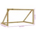 vidaXL Futbalová bránka so sieťou 120x60x80 cm, impregnovaná borovica
