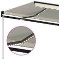 vidaXL Ručne zaťahovacia markíza s LED 600x350 cm krémová