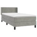 vidaXL Posteľný rám boxsping s matracom bledosivý 80x200 cm zamat
