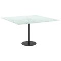 vidaXL Stolová doska, biela 70x70cm 6mm tvrdené sklo, mramorový dizajn