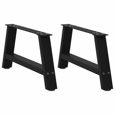 vidaXL Nohy konferenčného stolíka v tvare A, 2 ks, čierne, 60 x (30-31) cm, oceľové