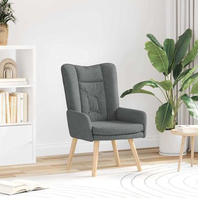 vidaXL kreslo Tmavo šedá 63 x 67 x 94 cm Tkanina a preglejka