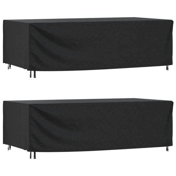 vidaXL Poťah na záhradný nábytok čierny 300x140x90 cm vodotesný 420D