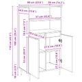 vidaXL Highboard Čierna 60 x 36 x 110 cm Kompozitné drevo