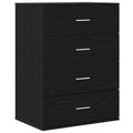 vidaXL Servírovacia skriňa Čierny dub 60 x 39 x 80 cm Kompozitné drevo