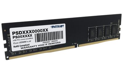 PATRIOT Signature 8GB DDR4 3200MHz / DIMM / CL22 / 1,2V Pamäť, DDR4, 8GB, 3200MT/s, CL22, UDIMM, 1,2V, Non-ECC, obojstranný modul