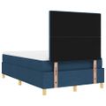 vidaXL LED box s pružinami s čelnou doskou Modrá 120 x 200 cm látka