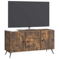 vidaXL TV skrinka Dymový dub 99 x 34,5 x 50 cm Kompozitné drevo