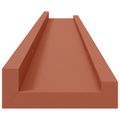 vidaXL Stenná polica Nástenná montáž 4 ks Červená 80 x 9 x 3 cm