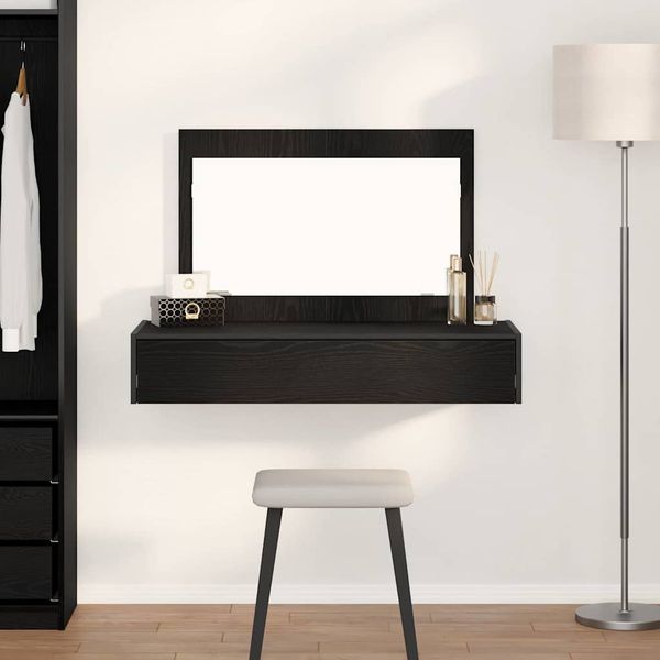 vidaXL Toaletný stolík Čierna 100 x 40 x 70 cm Kompozitné drevo