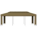 vidaXL Altánok s dvojitou strieškou 3x6 m, sivohnedý 180 g/m²