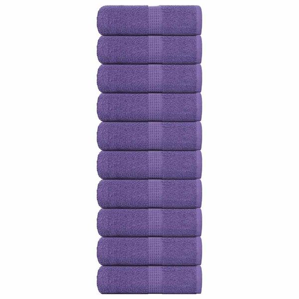 vidaXL Uteráky pre hostí FROGN 10 ks fialové 30x50 cm 360 g/m²